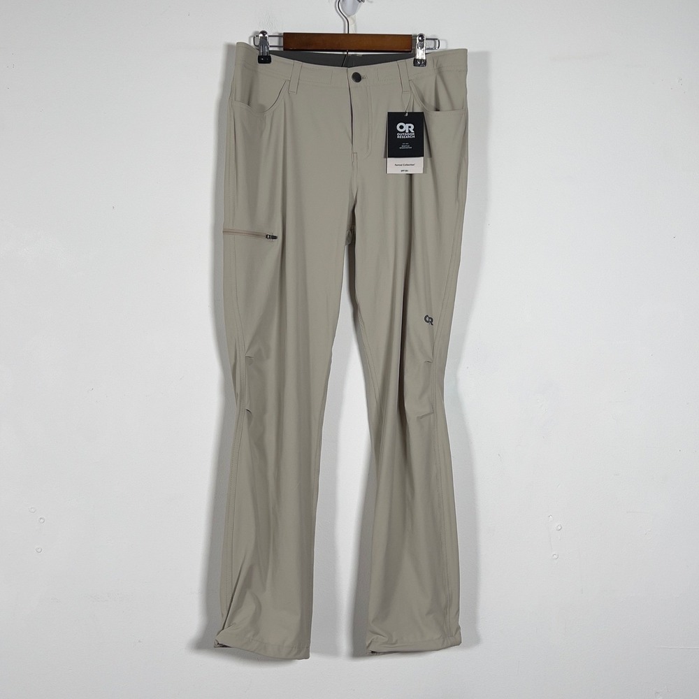 Outdoor Research Ferrosi Pants Women Sz 12 Sand Hiking Outdoor UPF 50+